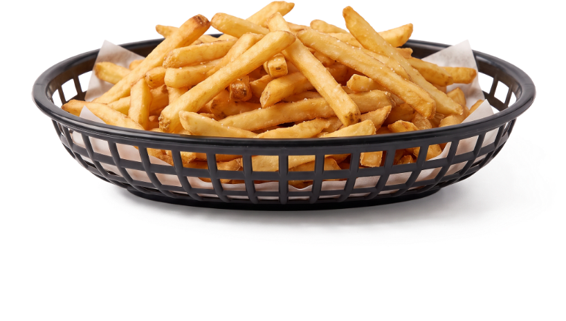 Pommes frites i en serveringskorg